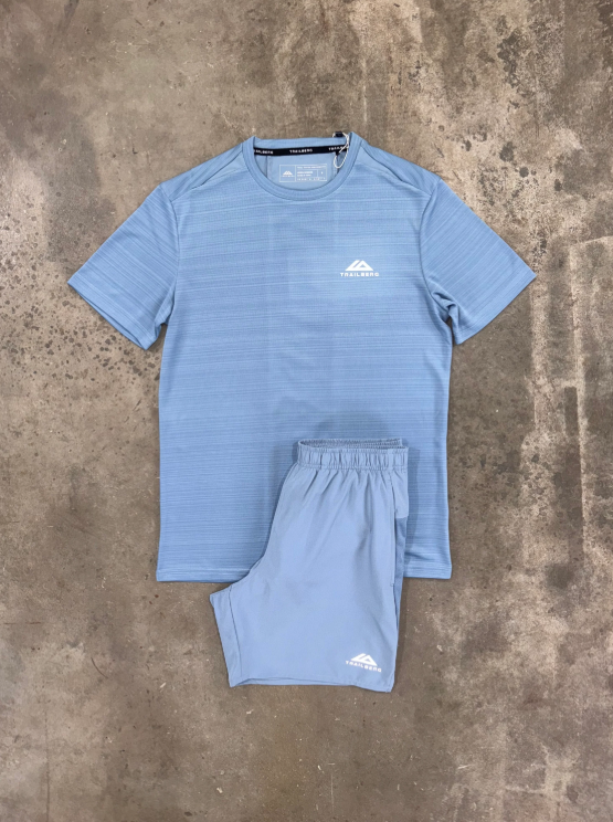 t-bg short set - light blue