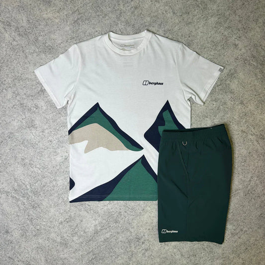 BRGS SHORT SET - GREEN/WHITE