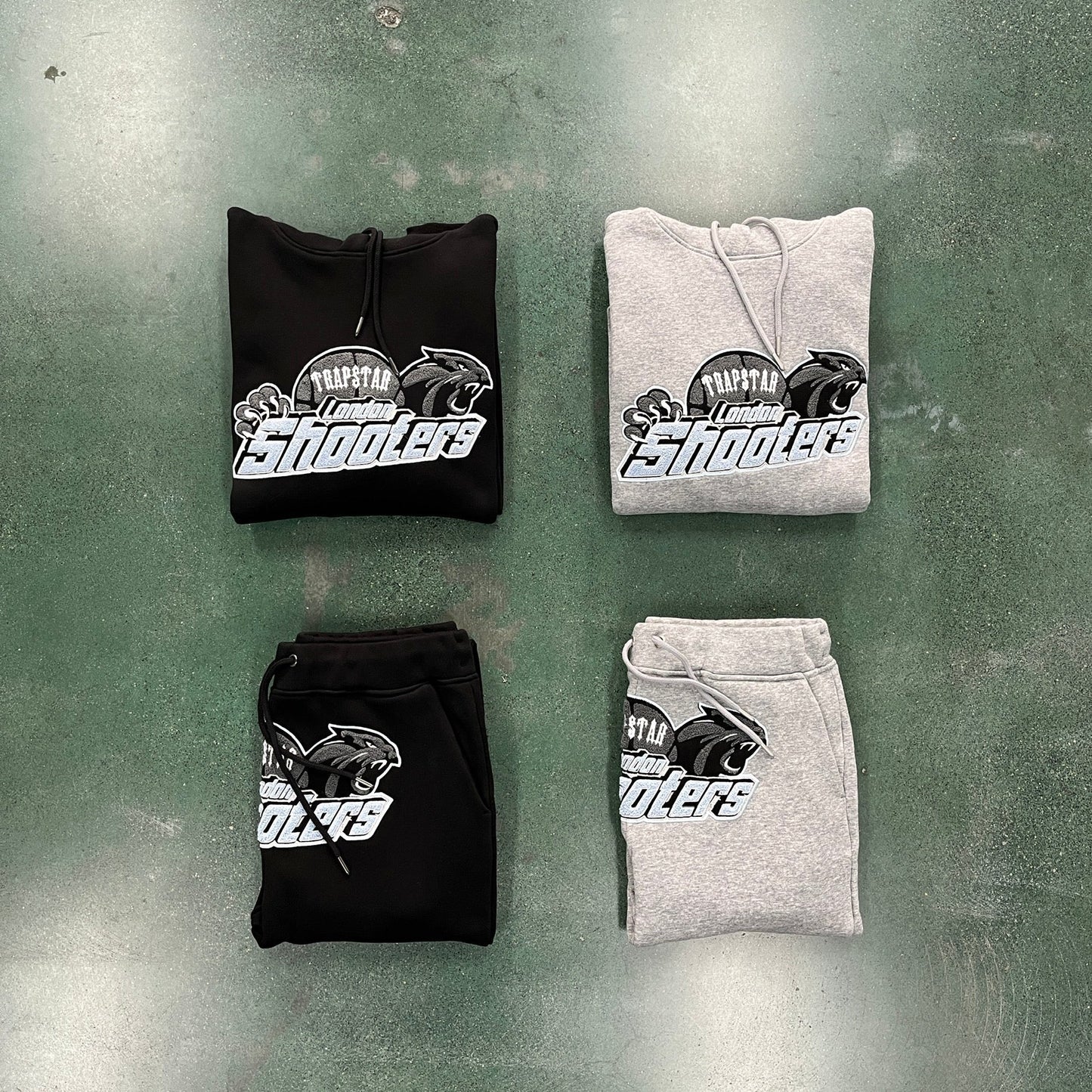 mens black/sky blue shooters tracksuit "tstar"