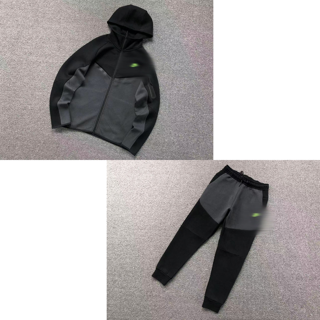 mens fleece black/green tick new szn